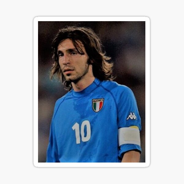 Andrea Pirlo Shirt Poster Italy 2006 Retro Artwork -   Denmark