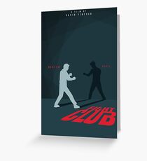 Fight Club Silhouette - Minimal Poster Art Greeting Card