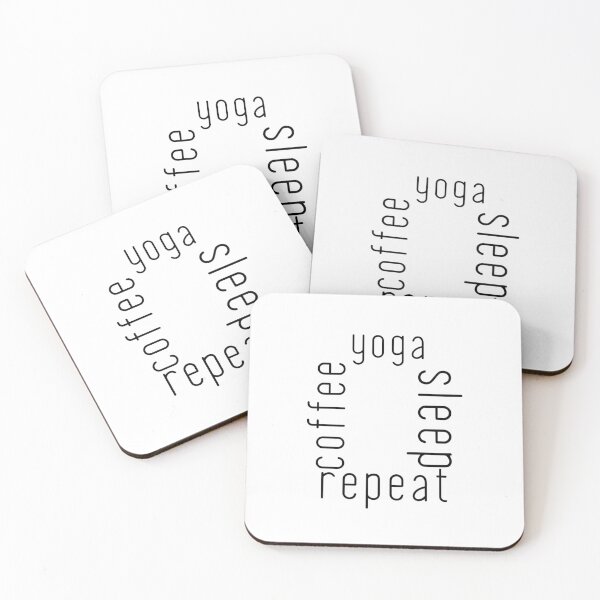 Item preview, Coffee Yoga Sleep Repeat designed and sold by FunCarStickers.