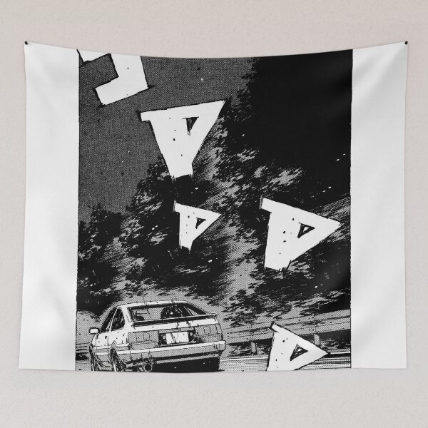 Item preview, Initial D - Takumi Fujiwara AE86 Backshot Manga Anime Style designed and sold by nerdZmarket.