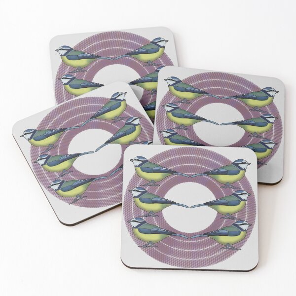 Item preview, Blue Tits (garden bird) on Psyche Pattern designed and sold by KateVanFloofno1.