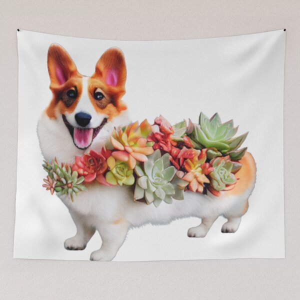 Item preview, Succulent Caped Corgi designed and sold by Paint-of-Heart.