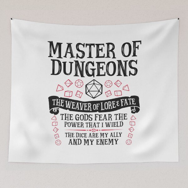 Item preview, MASTER OF DUNGEONS, The Weaver of Lore & Fate - Dungeons & Dragons (Black Text) designed and sold by enduratrum.