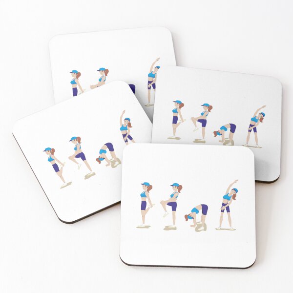 Item preview, Illustration of a girl showing physical stretching exercises. Ideal for materials on radical and institutional sports designed and sold by LucianoCosmo.