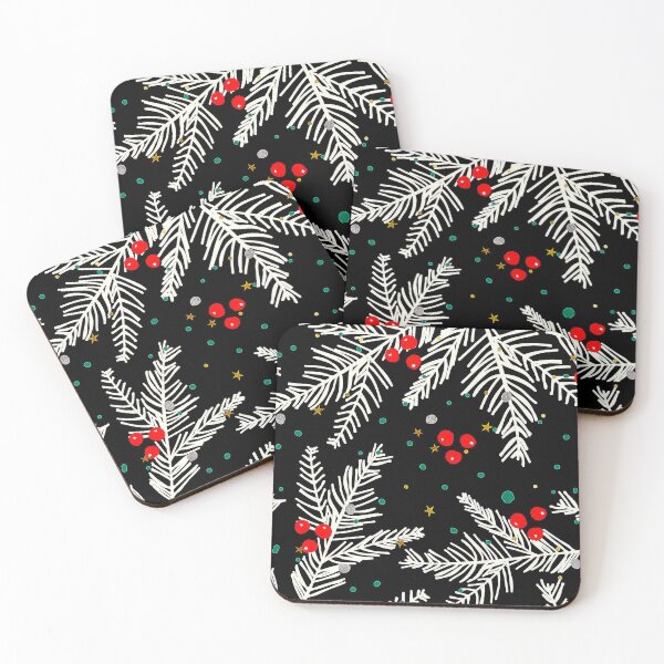 Item preview, Christmas Snowy Branches With Red Berries Holiday Pattern designed and sold by DEC02.