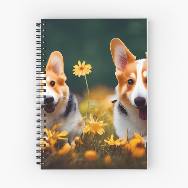 Item preview, Happy Corgis In Sunflower Field designed and sold by Paint-of-Heart.