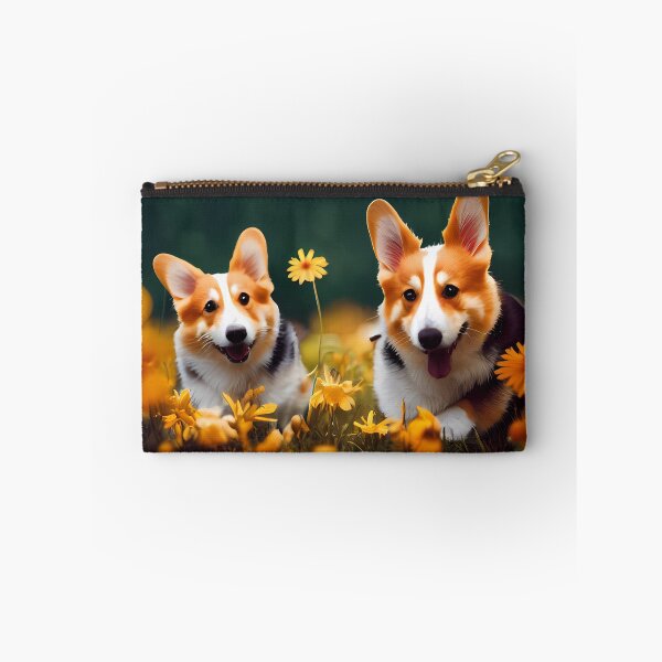 Item preview, Happy Corgis In Sunflower Field designed and sold by Paint-of-Heart.