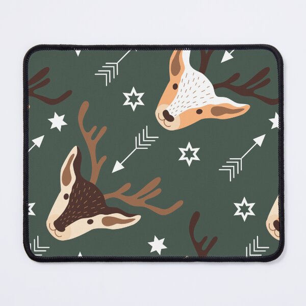 Item preview, Christmas Seamless Pattern - Green Background With Raindeers designed and sold by ImagesDesigns.