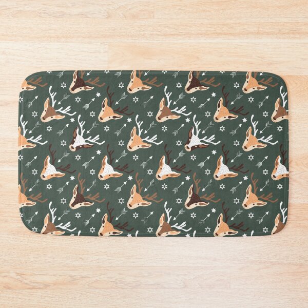 Item preview, Christmas Seamless Pattern - Green Background With Raindeers designed and sold by ImagesDesigns.