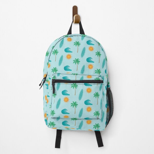 Item preview, Palm Tree, Sun, Ocean Wave and Surfboard Summer Beach Pack designed and sold by ReverieDaze.