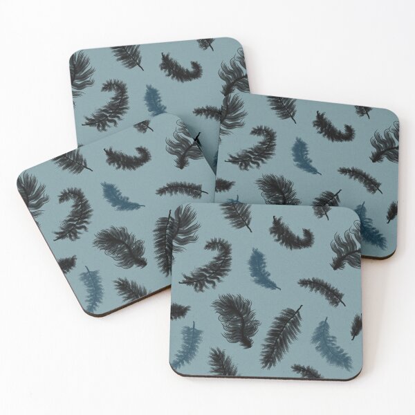 Item preview, Modern Fancy Feather Pattern in Blue designed and sold by MadebyCRO.