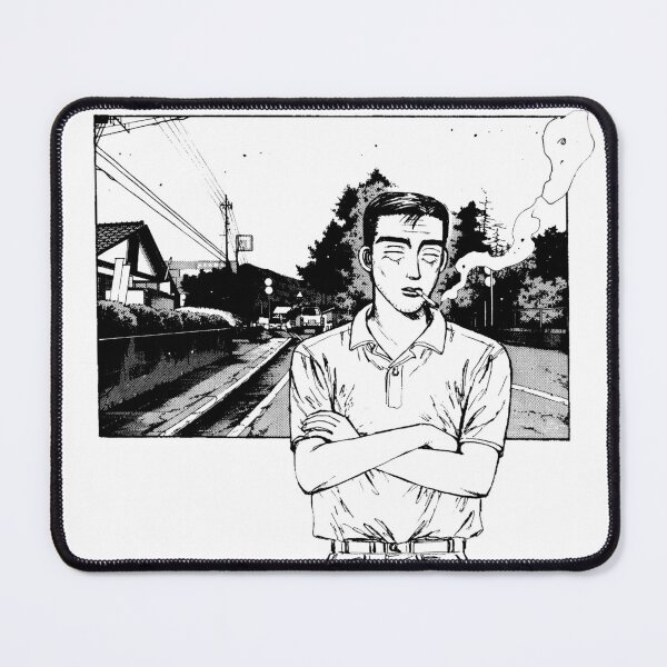 Item preview, Initial D - Bunta Smoking Manga Anime Style designed and sold by nerdZmarket.