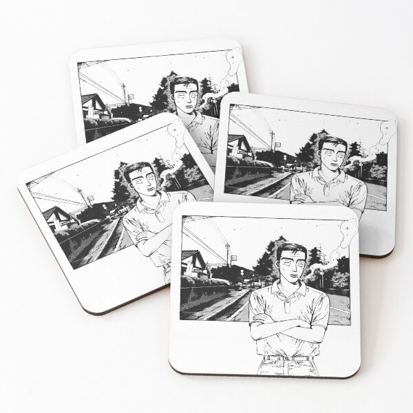 Item preview, Initial D - Bunta Smoking Manga Anime Style designed and sold by nerdZmarket.