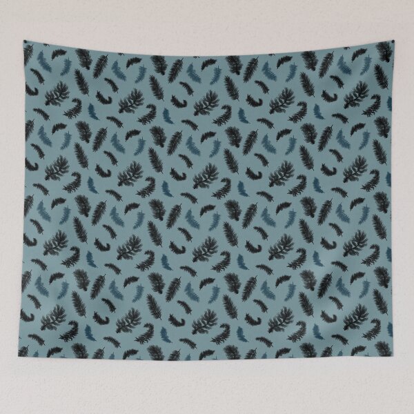 Item preview, Modern Fancy Feather Pattern in Blue designed and sold by MadebyCRO.