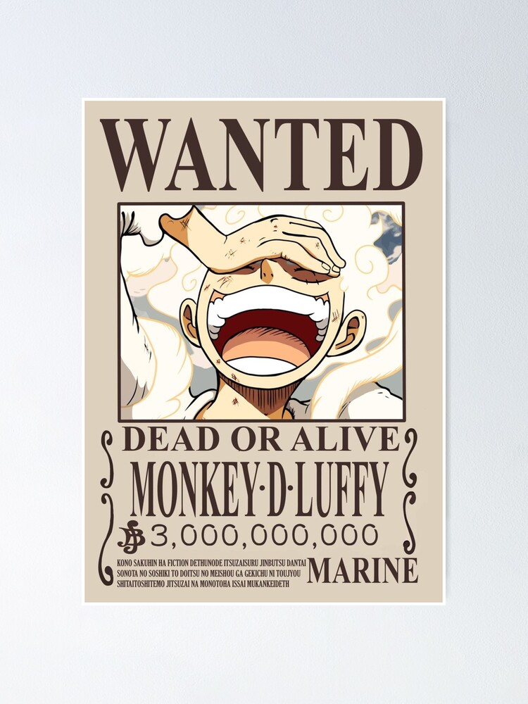 Monkey D Luffy Gear 5 Golden Bounty Poster - One Piece – Weebshop