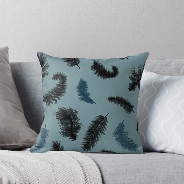 Item preview, Modern Fancy Feather Pattern in Blue designed and sold by MadebyCRO.