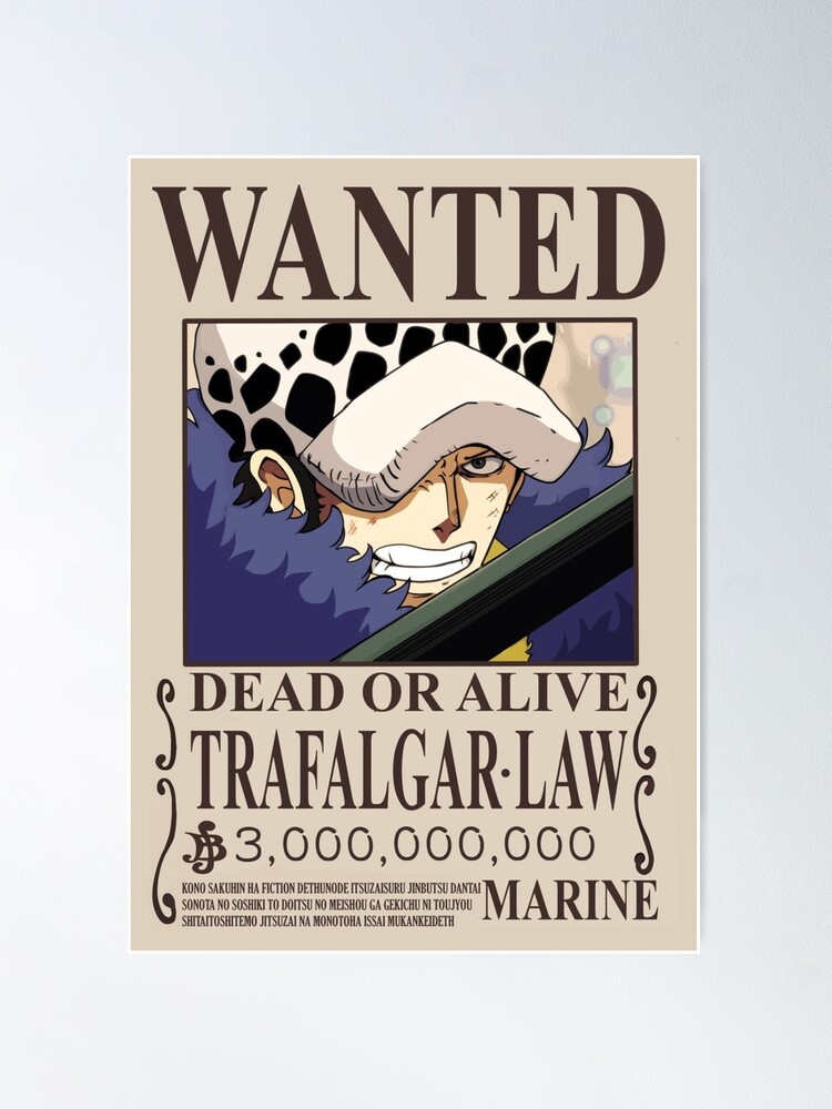 One Piece Wanted Poster - Trafalgar Law