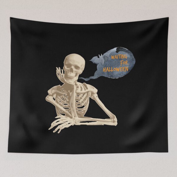 Item preview, Waiting for Halloween 2017 skeleton shirt designed and sold by Stefanoprince84.