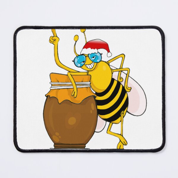 Item preview, Funny Bee With Santa Hat designed and sold by sweetartnc.