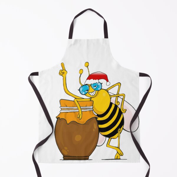 Item preview, Funny Bee With Santa Hat designed and sold by sweetartnc.