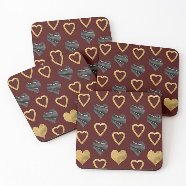 Item preview, Gold and Black Hearts designed and sold by LavishWithLove.