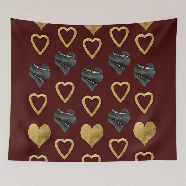 Item preview, Gold and Black Hearts designed and sold by LavishWithLove.