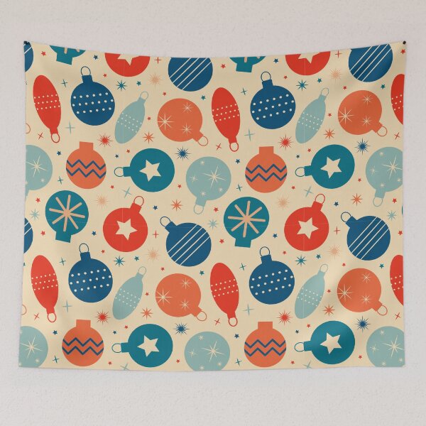 Item preview, Christmas Seamless Pattern - Cream Background With Christmas Baubles designed and sold by ImagesDesigns.