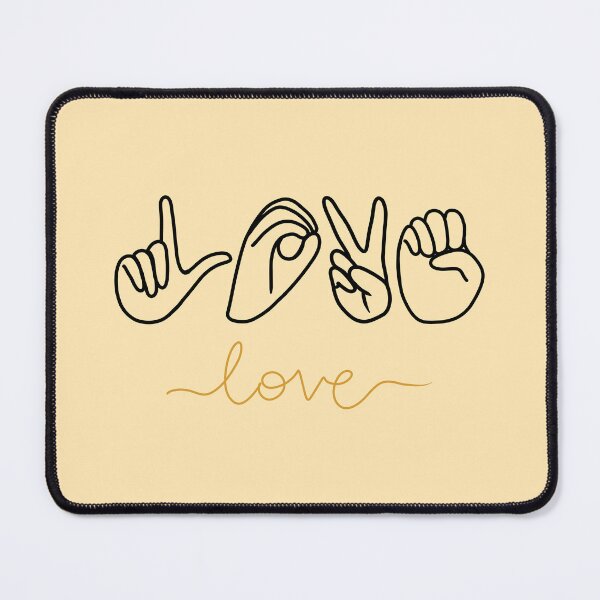 Item preview, ASL Love Finger Spelled in Orange designed and sold by CreativeKari.