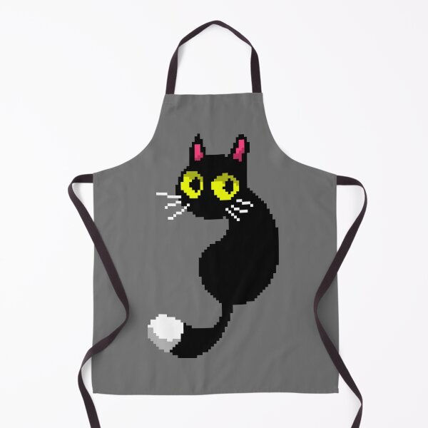 Item preview, Black Cute Cat on Pixel Art designed and sold by Si Pakne.