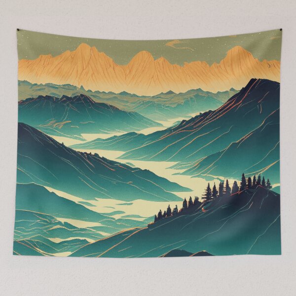 Item preview, Mountains, Beautiful Painting designed and sold by mariavision.
