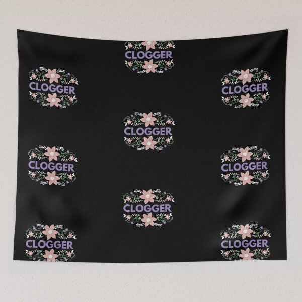 Item preview, Clogger with pink flowers.  Gift for Cloggers designed and sold by SherylThomas223.