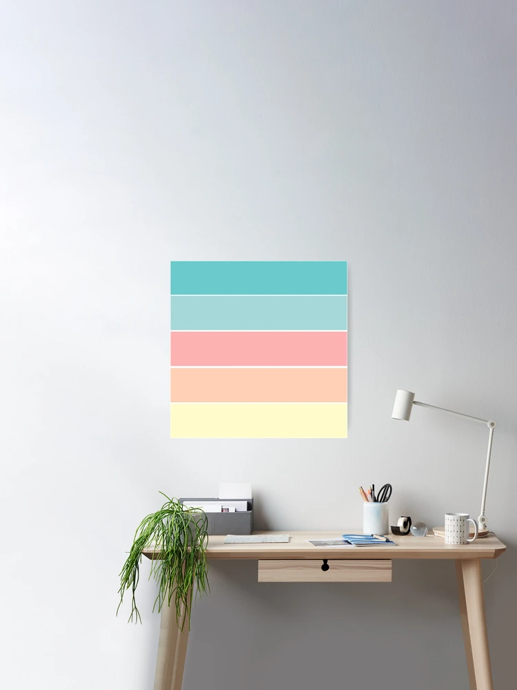 Happy Colorful Pattern Block Poster