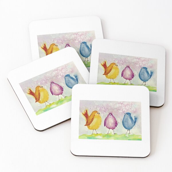 Item preview, Three bird friends.  designed and sold by watercolorsLiz.