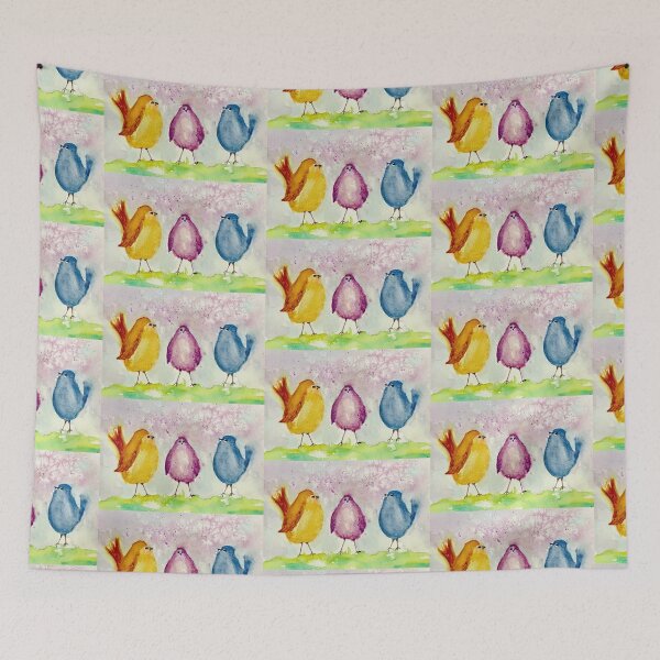 Item preview, Three bird friends.  designed and sold by watercolorsLiz.