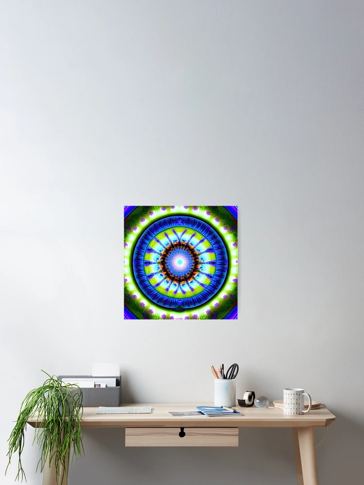 Thumbnail 2 of 3, Poster, Unity - Psychedelic Pattern designed and sold by NomadicCreative.