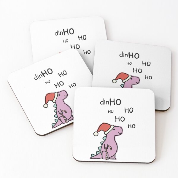 Item preview, Dino Christmas hohoho (pink) designed and sold by MentaLee.
