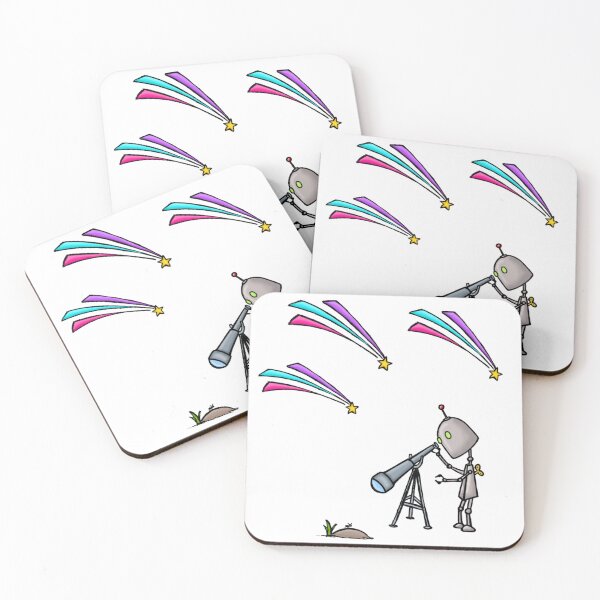 Item preview, Robot Star Galaxy Sci Fi Astrology Kawaii designed and sold by TheRainFamily.