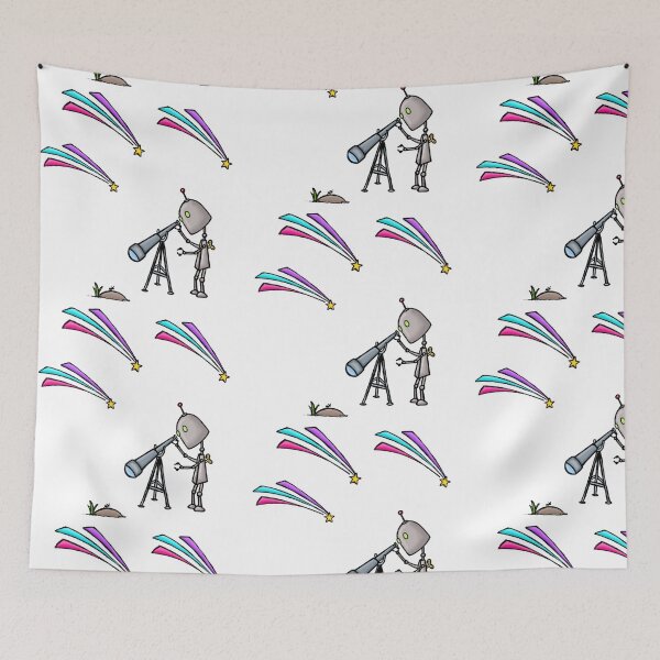 Item preview, Robot Star Galaxy Sci Fi Astrology Kawaii designed and sold by TheRainFamily.