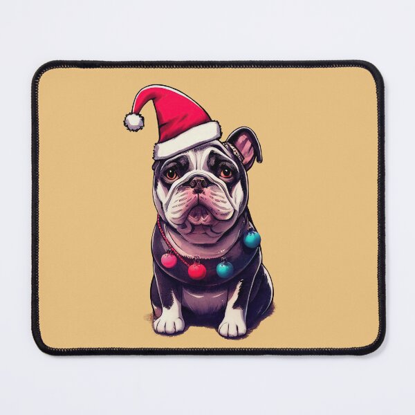 Item preview, Christmas bulldog portrait designed and sold by etherElric.