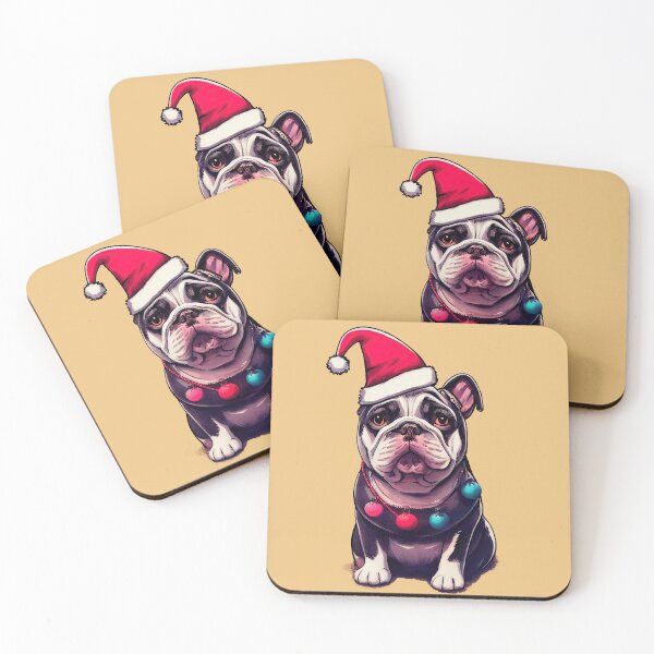 Item preview, Christmas bulldog portrait designed and sold by etherElric.