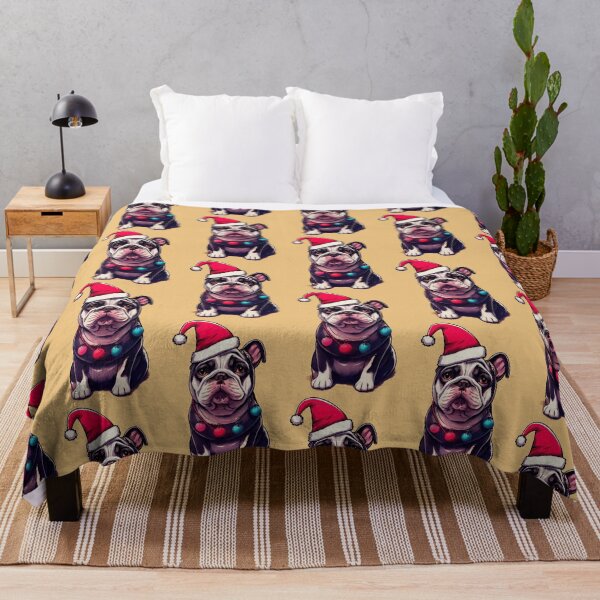 Item preview, Christmas bulldog portrait designed and sold by etherElric.