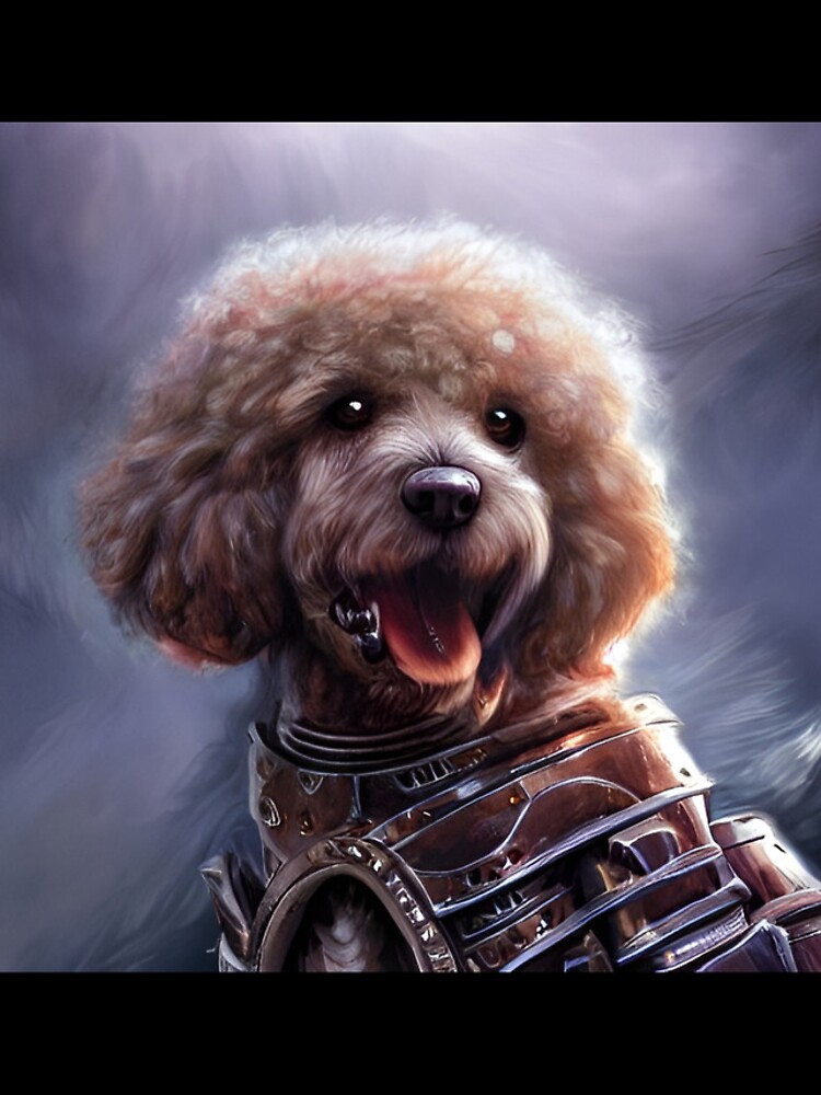 Imagen 4 de 4, Funda de iPhone con la obra AI Generated Art, War Poodle, diseñada y vendida por RabbitHoleMI.
