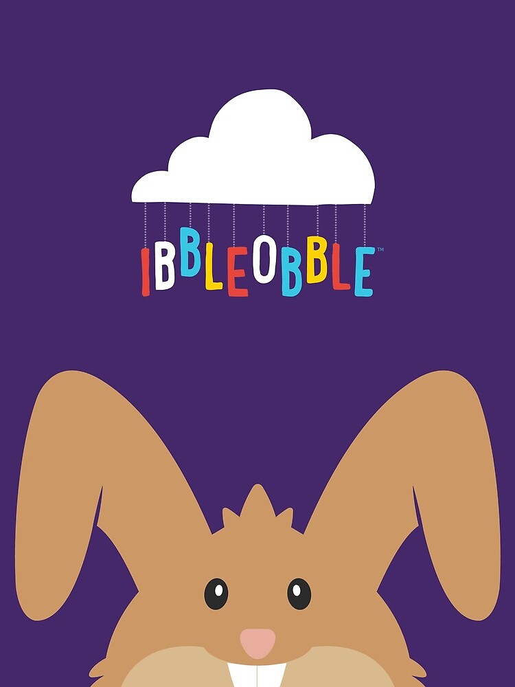 Thumbnail 3 of 3, Drawstring Bag, Ibbleobble™ Kelly The Rabbit Face With Cloud - Drawstring Bag - Purple designed and sold by ibbleobble.