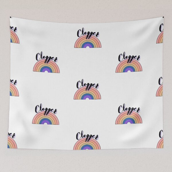 Item preview, Clogger over rainbow, black letters designed and sold by SherylThomas223.