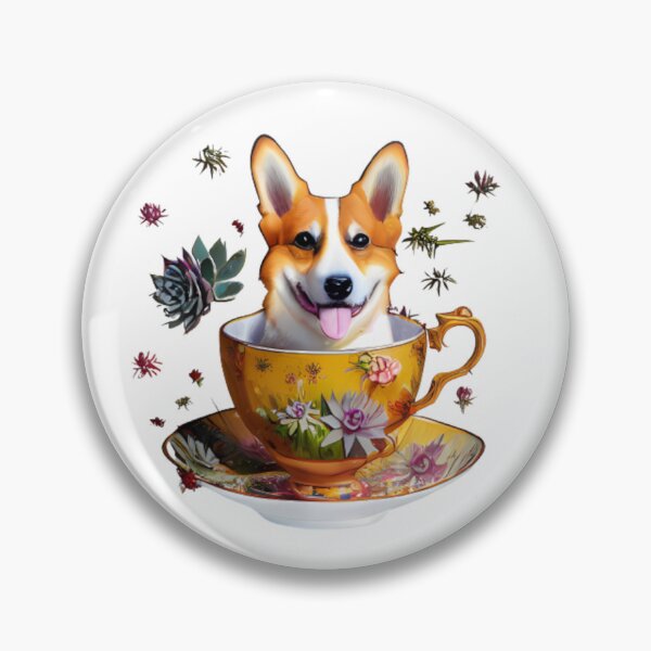 Item preview, Succulent Tea Corgi designed and sold by Paint-of-Heart.
