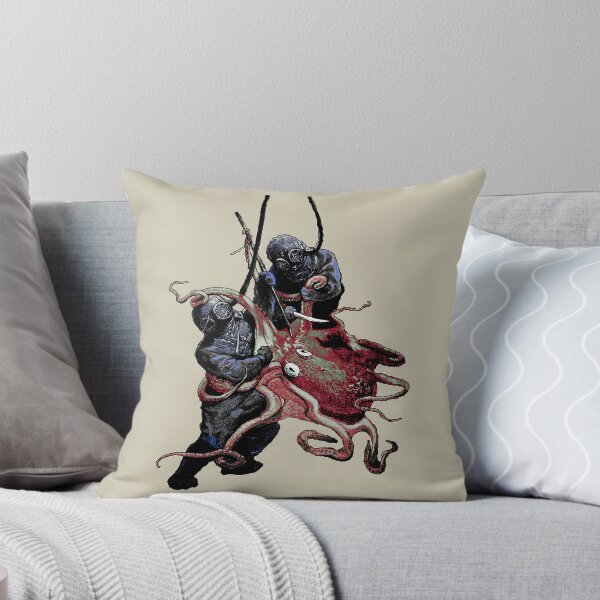Item preview, Vintage Helmet Divers Fighting Off a Huge Octopus Underwater URM designed and sold by urmaddad.