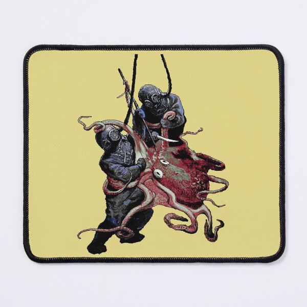 Item preview, Vintage Helmet Divers Fighting Off a Huge Octopus Underwater URM designed and sold by urmaddad.