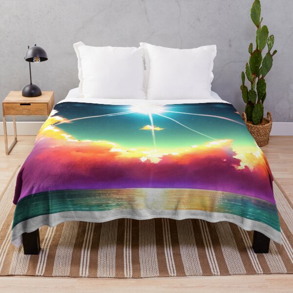Item preview, A beautiful view of the ocean with pink clouds and the sun in noon position designed and sold by Pinghing.