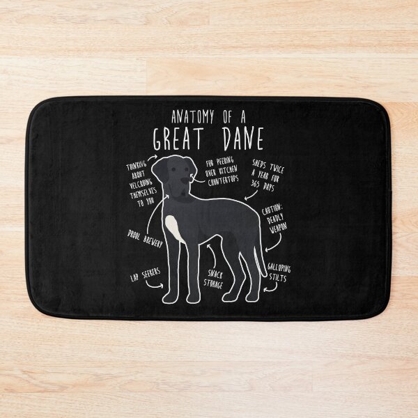 Item preview, Black Great Dane Dog Anatomy designed and sold by Clara Hollins.