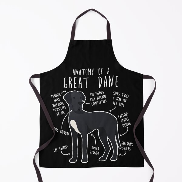 Item preview, Black Great Dane Dog Anatomy designed and sold by Clara Hollins.